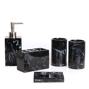 Resin Bathroom Set Lotion Bottle Mouthwash Cups Toothbrush Holder Soap Dishes Creative Home Shampoo Hand Sanitizer Bottles Trays