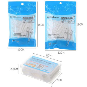 50/100pcs Disposable Dental Floss Cleaning Dental Floss Pick Interdental Brush Teeth Picks Tooth Clean Oral Hygiene Tool