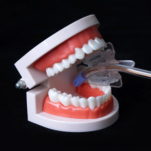 5pc Dental Silicone Bite Block with Saliva Ejector Hole Mouth Opener Occlusal Pad Cheek Retractor Oral Care Tools