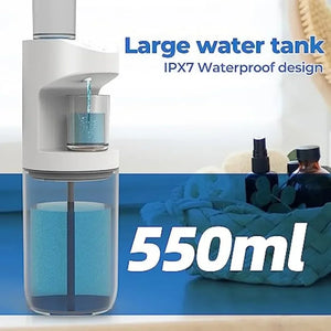 Upgrade Automatic Mouthwash Dispenser Rechargeable 500ml Wall Mounted Mouth Wash Dispenser for Bathroom with 2 Magnetic Cups