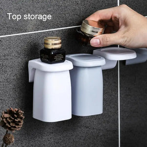 Creative Magnetic Suction Mouthwash Cup Wall-mounted Toothbrush Rack Upside-down Brushing Cup Holder Home Bathroom Accessories
