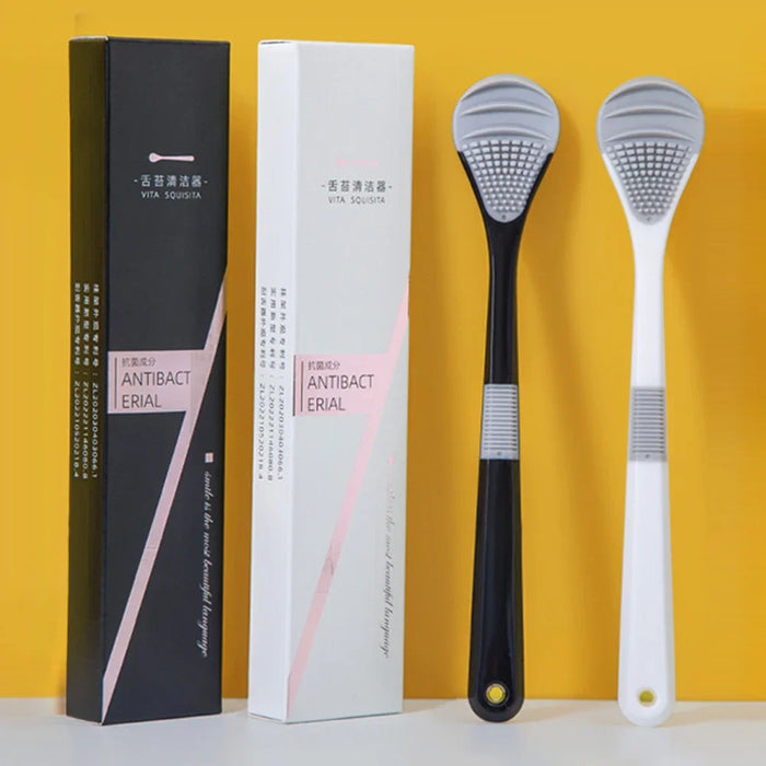 혀클리너 Tongue Cleaner Brush  Silicone Tongue Scraper Food Grade Oral Hygiene Cleaning Tool Fresher Breath Toothbrush Mouth Fresh