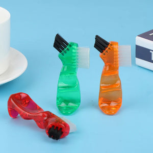 Mini Denture Cleaning Brush Orthodontic Toothbrush Bristles Ergonomic Rubber Handle Multi-Layered Bristles Dentures Toothbrush