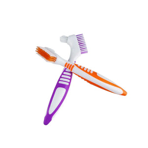 Denture Cleaning Brush Double-sided Denture Brush Orthodontic Correction Retainer Invisible Braces Cleaning Special Brush 1pcs