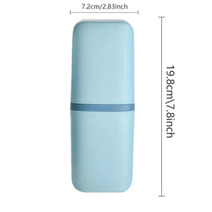 Toothbrush Case Portable Detachable Organizer Box Mouthwash Cup Travel Toothbrush Storage Container Purple Flower Letter Pattern