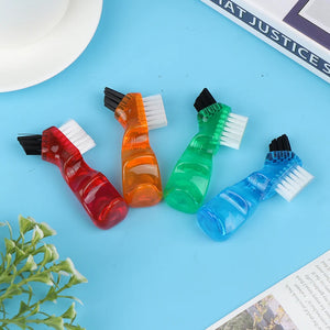 Mini Denture Cleaning Brush Orthodontic Toothbrush Bristles Ergonomic Rubber Handle Multi-Layered Bristles Dentures Toothbrush