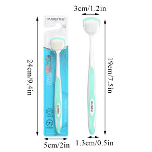 Soft Silicone Tongue Cleaner For Adult Double-sided Tongue Cleaning Tool Reusable Tongue Scraper Brush Oral Hygiene Care Tool