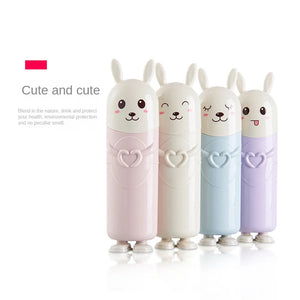 Nordic Cute Rabbit Portable Tooth Brush Container Travel Organizer Toothbrush Toothpaste Holder Storage Box Plastic 2021