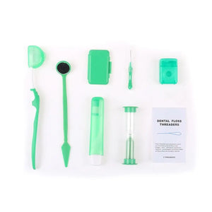 8pcs/set Oral Cleaning Care Dental Teeth Orthodontic Kits Whitening Tool Portable Outdoor Suit Interdental BrushOral Care Tool