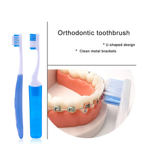 Dental Toothbrush Oral Care Kit Ties Brush Floss Cleaning Braces Orthodontic Mirror Interdental Brush Tools Supplies Set