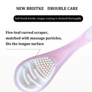 Double Side Tongue Cleaner Brush Soft Silicone for Tongue Cleaning Oral Hygiene Tools Tongue Scraper Toothbrush Fresh Breath