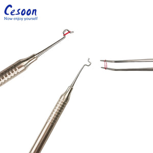 Dental Orthodontic Ligature Tie Placer Twirl-on Module Arch Wire Placement Elastic Ligation Ring Holder Tool Dentist Supplies