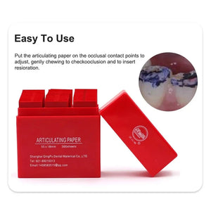 Denspay 300 Sheets Dental Articulating Paper Dentista Double-Sided Bite Strips Oral Dentist Teeth Care Whitening Material Tool