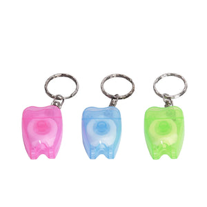 30pcs 15M Dental Floss Keychain Oral Care Flosser Teeth Cleaning Pick Oral Hygiene Health Clean Wire Portable Dental Floss Gifts