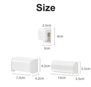 Punch-free Wall-mounted Toothbrush Holder Toothpaste Holder Toothpaste Storage Rack Bath Organizer Bathroom Accessories