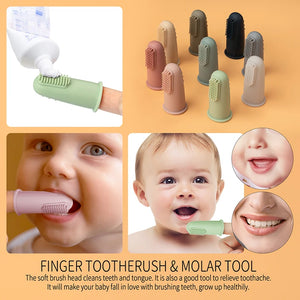 5pcs Baby Toothbrush Silicone 360 Degree Soft Finger Toothbrush Child Teethers Brush Silicone Kids Teeth Oral Care Cleaning