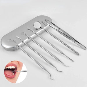 6/5/4/3Pcs Stainless Steel Dental Mirror Dental Kit Bag Mouth Mirror Dental Instrument Care Dentist Whitening Tool Oral Care Kit