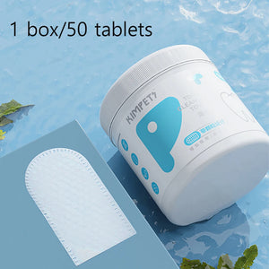 MADDEN Pet Dental Wipe 1 Box/50 Tablets Cat Dental Cleaning Care Natural Plant Extract Non-Woven Finger Cleaning Wipes Dog