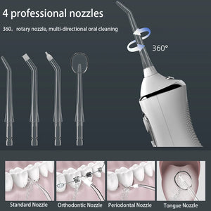 Portable Water Flosser Dental Oral Irrigator Pick 5 Modes 360° Rotated Jet For Cleaning Teeth Thread Floss Mouth Washing Machine