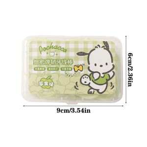 50pcs Sanrio Floss Toothpick Set Colorful Fruit Flavor Dental Floss Pick Portable Toothpick Floss Teeth Cleaner With Storage Box
