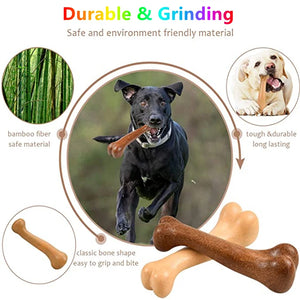 Nearly Indestructible Dogs Bone Toy Natural Non-Toxic Anti-bite Pet Toys For Puppy Medium Large Dog Chew Game Dental Care Stick