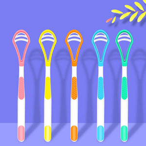 Tongue Cleaner For Adult Reusable Double-sided Tongue Cleaning Scraper Brush Professional Tongue Cleaner Oral Care Tools