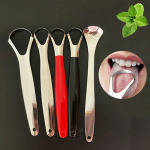 Stainless Steel Tongue Scarper cleaners for oral hygiene gratte langue tounge Scrapper Toothbrush Tongue Scraper Cleaning Brush