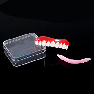 1Pc False Cosmetic Denture Teeth Veneer Upper Set Replacement Dental Tool Perfect Smile Comfort Fit Fake Teeth Oral Hygiene Care