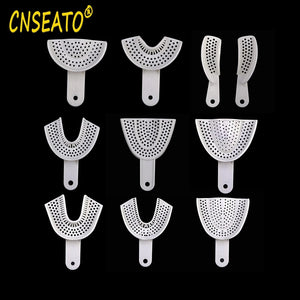 5Pairs Dental Impression Plastic Trays Disposable Denture Tray Teeth Holder Perforated S/M/L Oral Care Dentistry Lab Material