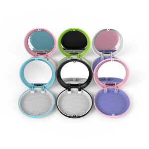 Dental Denture Fake Teeth Storage box Orthodontic Case Mouth Guard Portable Retainer Plastic Oral Hygiene Supplies With Mirror