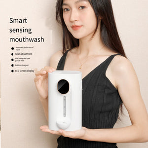 540ML Smart Mouthwash Dispenser Pump Wireless Wall Mounted USB Electric Automatic Inductive Mouth Washing Machine with Cup Home