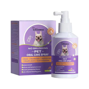 50ml Pet Oral Cleanse Spray Dogs Teeth Cleaning Breath Tartar Spray Buildup Spray Freshener Reduce Dental Pet & Plaque P1u4