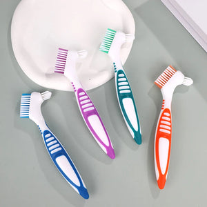 Denture Cleaning Brush Deep Cleaning False Teeth Tool Reusable Invisible Orthodontic Braces Descaling Brush Oral Care Supplies