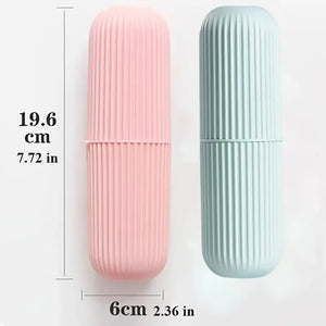 Portable Travel Toothbrush Box With Mouthwash Cup Convenient Brushing Cup And Toothwash Tooth Cylinder For Bathroom Essentials