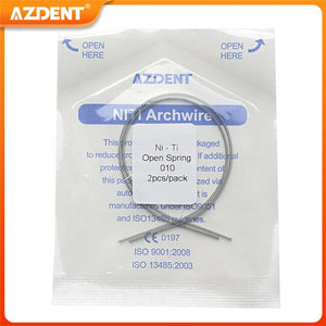 2PCS/Pack AZDENT Dental Orthodontic Open Spring Niti Elastic Coil Springs Size 0.010*180mm 0.012*180mm Dentistry Supplies