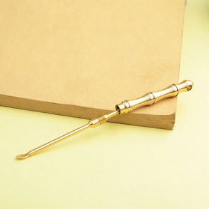 Portable Multifunctional Ear Spoon Toothpick Combination Pure Brass Toothpick Ear Spoon Stronger Than Dental Floss Tool