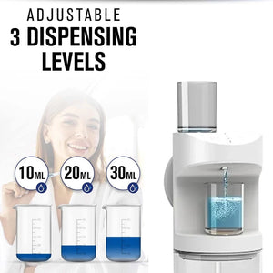 550ML Automatic Mouthwash Soap Dispenser Mounted Mouth Wash Dispensers 3 Levels with Magnetic Cups Storage Bathroom Accessories