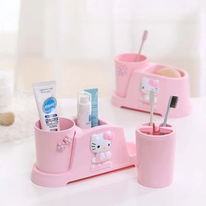 Sanrio Mouthwash Cup Set Hello Kitty Toothbrush Toiletries Storage Cup Bathroom Storage Box Student Dormitory Utilizables Gift
