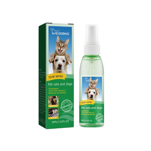 Pet Teeth Cleaning Spray Dog Tartars Remover Cat Oral Cleaner Breath Freshener Puppy Kitten Teeth Deodorant Pet Tooth Care Agent