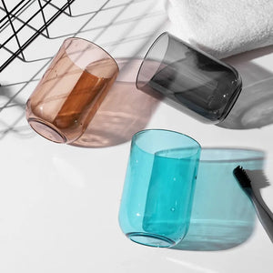 Simple Bathroom Wash Toothbrush Cup Creative Fashion Transparent Couple Toilet Brushing Teeth Mouthwash Plastic Cup