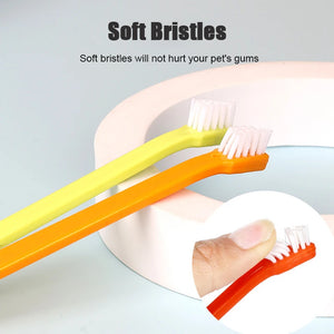 3 Pcs Set Dog Toothbrush Teeth Cleaning Bad Breath Care Nontoxic Tooth Brush Tool Dog Cat Cleaning Supplies Pets Accessories