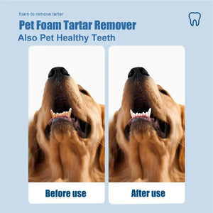 Pet Oral Tartar Remover Natural Plaques Off Dental Care Cat Dog Freshen Breath Foam Clean Teeth Without Brushing Pet Supplies
