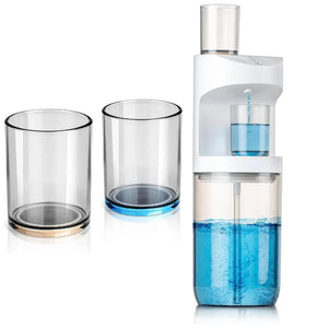 550ML Touchless Automatic Mouthwash Dispenser with Magnetic Cups, 3 Adjustable Levels Wall-Mounted Drip-Free Bottle for Bathroom