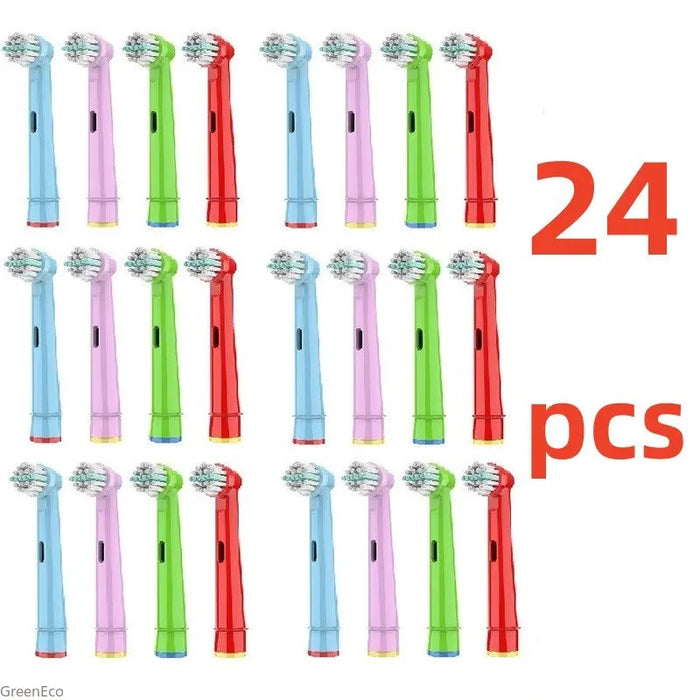 24Pcs Replacement Kids Children Toothbrush Heads Compatible with Oral-B Electric Toothbrush Fit Advance Power/Triumph/Pro
