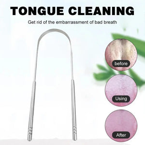 Stainless Steel Rose Golden Tongue Scraper Cleaner Coated Toothbrush Fresh Hygiene Breath Tools Care Cleaning Tongue A2J3