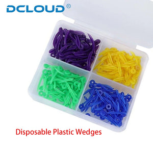 Disposable Dental Tooth Gap Wedges with End Circular Holes Plastic Wedge Dentistry Oral Care Accessories Medical Tools 4Sizes