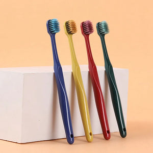 2Pcs/Set Japanese Portable Manual Toothbrush Macaron Color Wide-head Soft Easy to Clean Tools Beauty Health Oral Hygiene Safe
