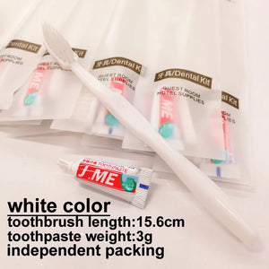 Free Shipping White Disposable Toothbrush Toothpaste Dental Kit Hotel Supplies Wholesale Personal Care Appliance