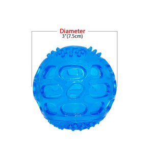 Pet Dog Puppy Sounding Toy Squeaky Tooth Cleaning Ball Playing Pet Teeth Chew Rubber Toy Float Funny Pet Dental Care Accessories