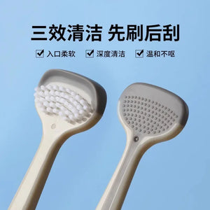 Silicone Scraper of The Tongue Double Side Professional Tongue Cleaner Reusable Tongue Cleaner for Men Women Oral Cleaning Tool